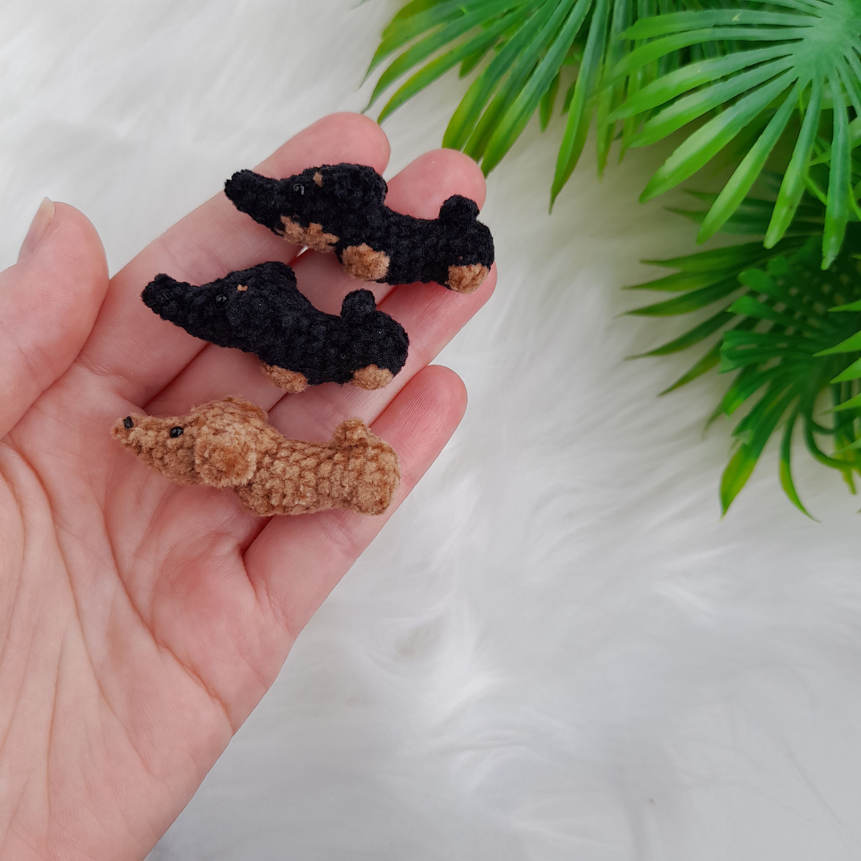 39 Dachshund Crochet Patterns to Stitch for Gifts, Decor, and Everyday Cuteness 23 Tiny plushie stuffed dachshund. Micro dachshund