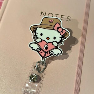 Balloon Heart Bad Bunny Kitty reel, Benito, a summer without you, titi badge reel, badge reel for nurse, Valentine’s Day