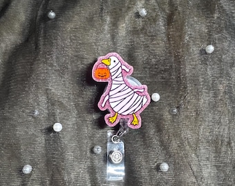 Cute pink Mummy Silly goose / badge reel, badge reel for nurse, badge reel, teacher badge reel, ITTech, cute badge reel