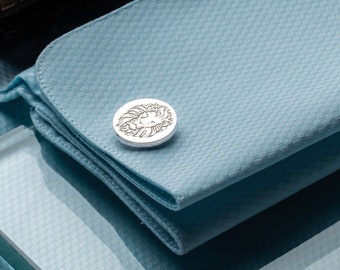 Sterling Silver Lion Cufflinks: Regal Design, Gift For Him