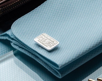 Sterling Silver Car Number Plate Cufflinks, Personalized Gift