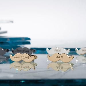Mustache Cufflinks, Novelty Cufflinks, Custom Cufflinks, Engraved Cufflinks, Mens Cufflinks, Groomsmen Cufflinks