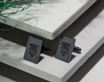 Black Silver Joker Poker Card Cufflinks - Elevate Your Style with a Touch of Playfulness, cufflinks, cuff links, wedding cufflinks