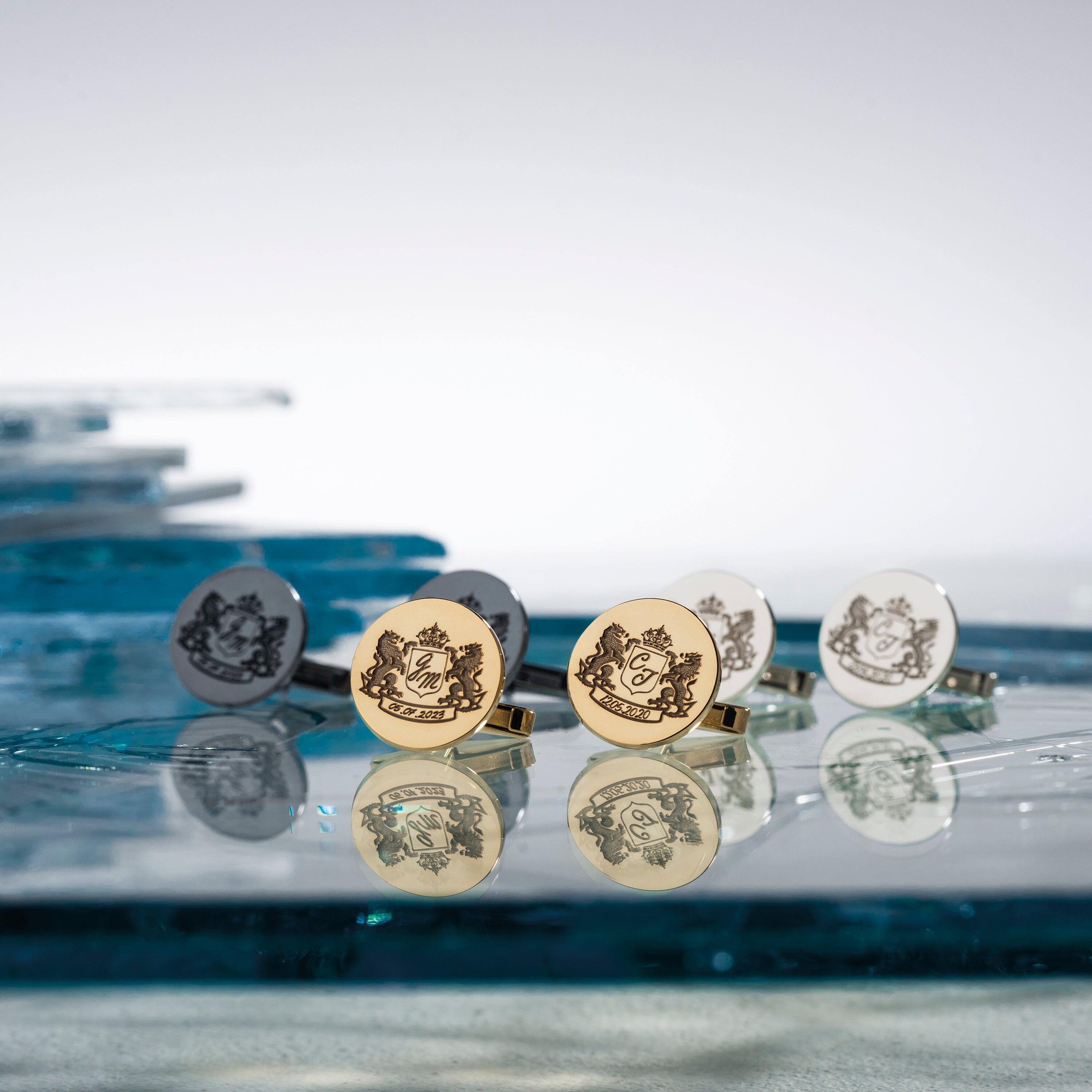 Boutons De Manchette Tête De Lion En Métal Noir - Marque Edelmanchet, Neuf Avec étiquettes