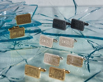 Car Number Plate Cufflinks: Personalized Sterling Silver Wedding Cufflinks