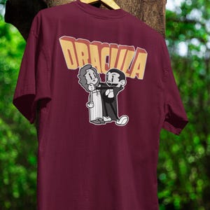 Drácula con manguera de goma (imágenes prediseñadas) – Ilustración de monstruo de dibujos animados vintage PNG