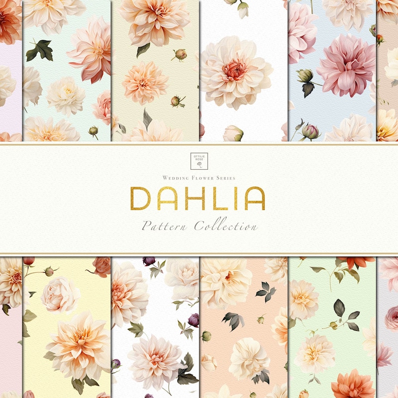 Dahlia Wallpaper - Etsy