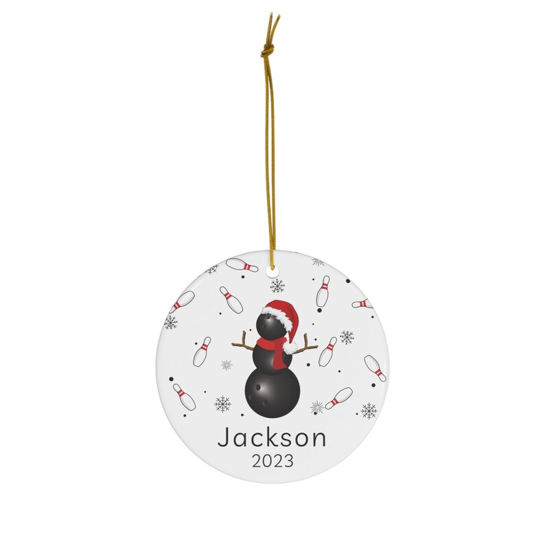 Personalized Bowling Ornament Gift for Christmas Custom Name Ornament for Bowling Coach Etsy