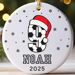 Personalized Christmas Soccer Ornament for Soccer Player Gift for Soccer Team Tree Ornaments