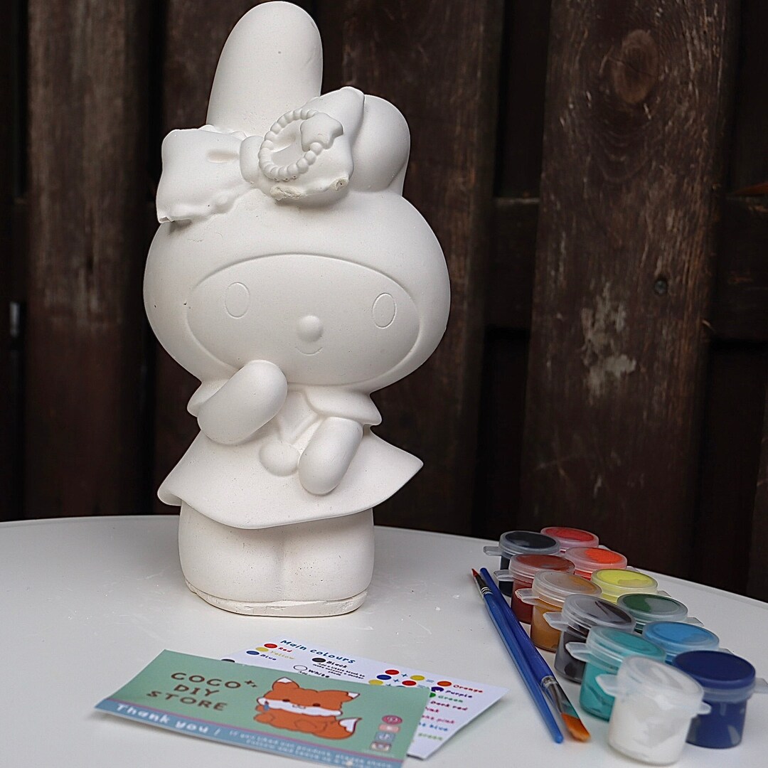 LARGE My Melody Paint Your Own Money Bank DIY Kitcraft Setceramic Craft
