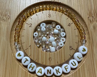 Thankful Fall Thanksgiving holiday friendship bracelet, party favor