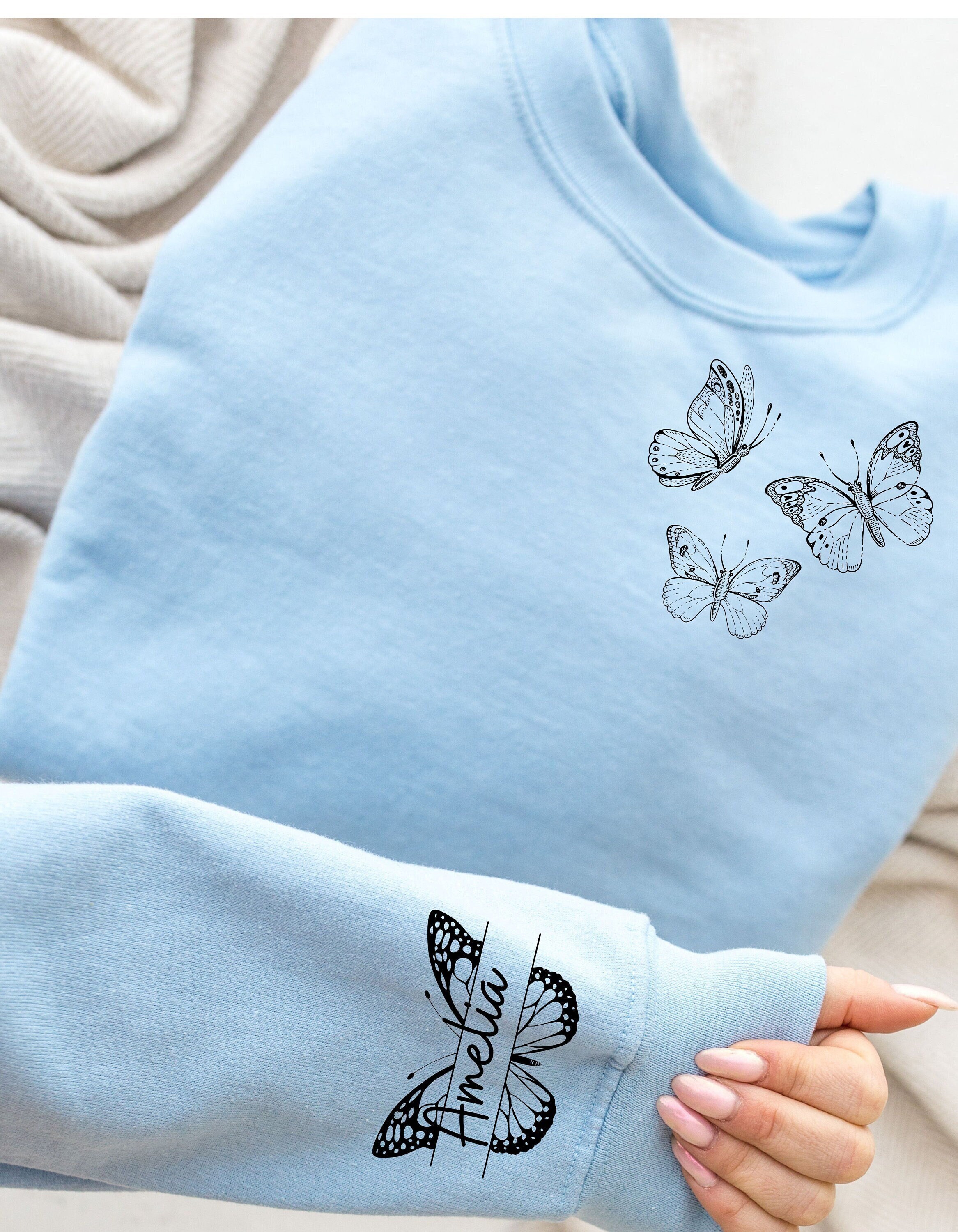 Blue Butterfly Shirt - Etsy