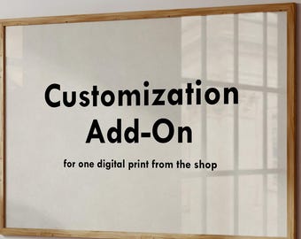 Inserzione di modifica personalizzata: componente aggiuntivo di personalizzazione, decorazione murale personalizzata, download digitale