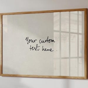 Stampa di citazioni di testo personalizzate, arte murale personalizzata scritta a mano, arredamento alla moda per la stanza, download digitale, orizzontale