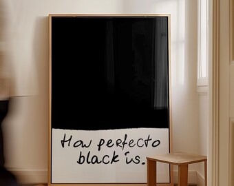 Abstract Black Typography Wall Art Modern Poster Printable Trendy Decor HandDrawn Print Digital Download