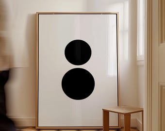Black Circle Print Geometric Circle Poster Gallery Wall Art Circle Minimalist Print Black Circle Art Apartment Print Trendy Aesthetic Decor