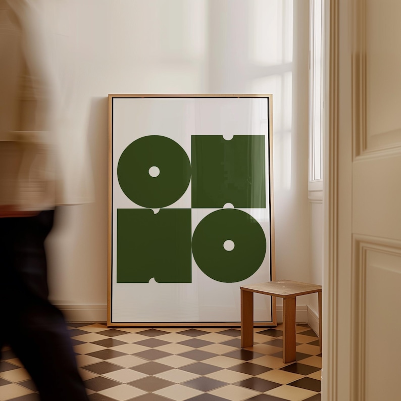 OH NO Poster Green Bold Typography Print Modern Funny Minimalist Trendy Wall Art image 2