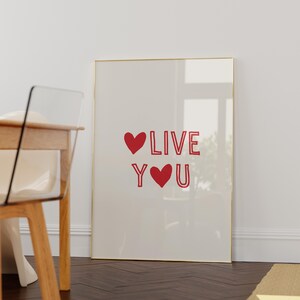 Olive You Print Funny Love Poster Trendy Kitchen Wall Art Modern Printable Art image 4