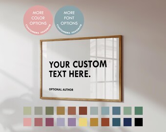 Custom Quote Print, Personalized Wall Art (Digital Download) Lyrics or Phrase Typography Poster