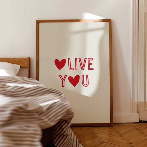 Olive You Print Funny Love Poster Trendy Kitchen Wall Art Modern Printable Art