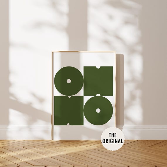OH NO Poster Green Bold Typography Print Modern Funny Minimalist Trendy Wall Art