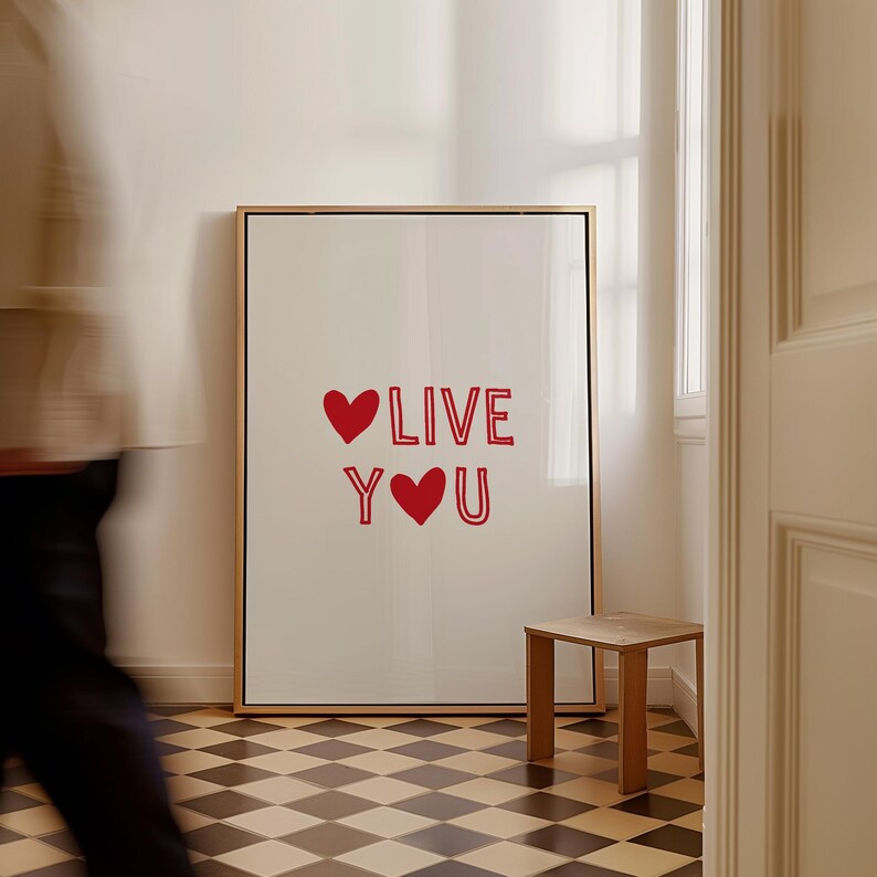 Olive You Print Funny Love Poster Trendy Kitchen Wall Art Modern Printable Art image 12