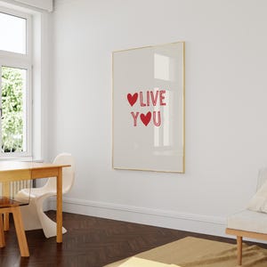 Olive You Print Funny Love Poster Trendy Kitchen Wall Art Modern Printable Art image 5
