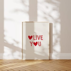 Olive You Print Funny Love Poster Trendy Kitchen Wall Art Modern Printable Art image 2
