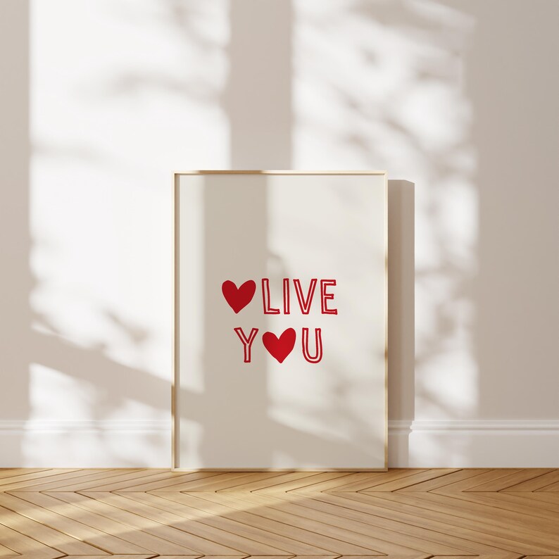 Olive You Print Funny Love Poster Trendy Kitchen Wall Art Modern Printable Art image 2