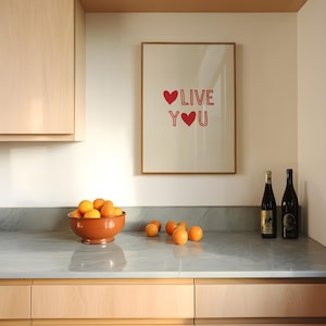 Olive You Print Funny Love Poster Trendy Kitchen Wall Art Modern Printable Art image 10