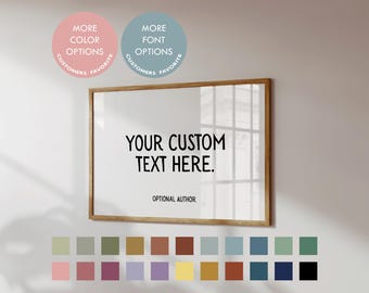 Custom Quote Print, Personalized Wall Art (Digital Download) Lyrics or Phrase Typography Poster