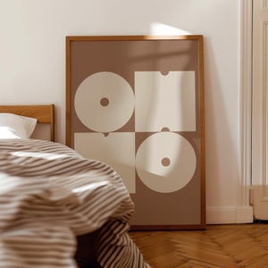 OH NO Poster Beige Brown Bold Typography Print Modern Minimalist Trendy Retro Wall Art image 10