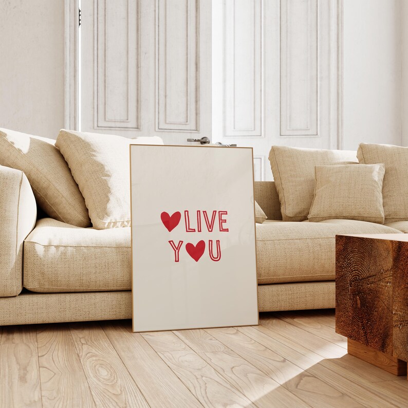 Olive You Print Funny Love Poster Trendy Kitchen Wall Art Modern Printable Art image 6