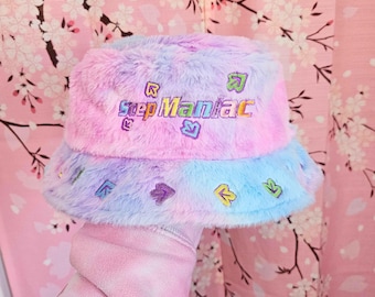 Sombrero de flecha de StepManiac, sombrero de algodón de azúcar rosa y azul