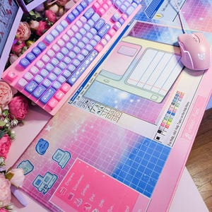Desk Pad Desk Mat Vaporwave Windows 95 Nostalgia Millennial Retro Tech Vintage Save Icon Microsoft Paint