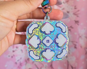 Arrows Pad Rhythm Game Charm Holographic Glitter Stepmaniax