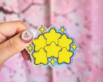 Pin acrílico con brillantina de StepManiaX: Juego de ritmo 6 estrellas