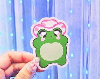 Frog Cowgirl Sticker: Jeremiah, Sassy Weatherproof Decal