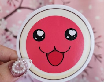 Taiko Drum Red Weatherproof Vinyl Car Sticker
