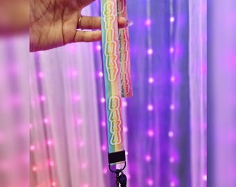 Stinky Baka Lanyard: Anime Rainbow Keychain, Kawaii Gift