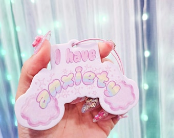 Funny Anxiety Car Air Freshener: Sarcastic Rainbow Design
