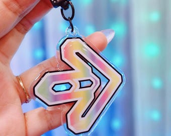Revolution Arrow Acrylic Charm Keychain Game Retro Nostalgia Millennial Gaming Gamer Girl For Her For Him For Them