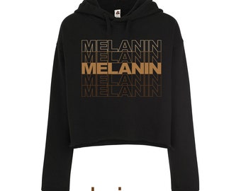 Melanin Grocery Bag Crop Hoodie