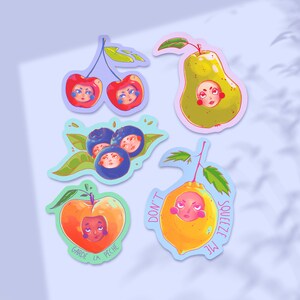 STICKERS FRUITS à l'unité ou en lot || autocollants colorés