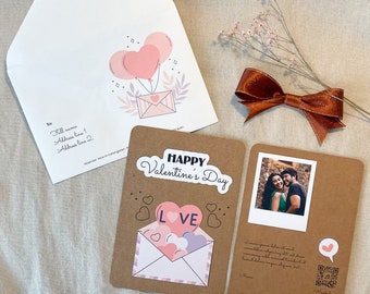 Personalisiertes Postkarte, Valentinstagskarte, Personalisiertes Liebesgeschenk, Personalized Valentine's Greating Card