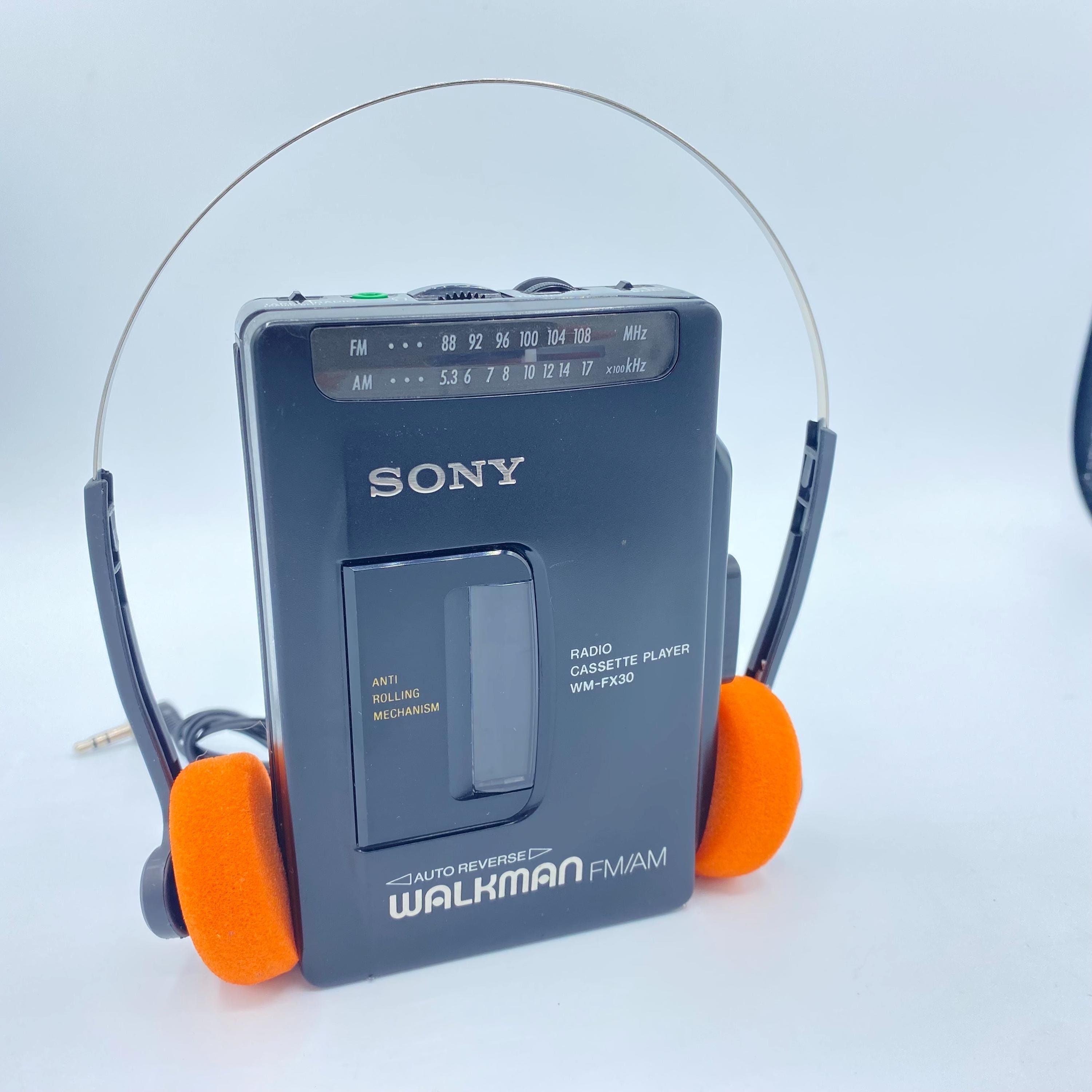Sony Walkman WM-FX30 AM/FM Cassette Player ~ New Drive Belts