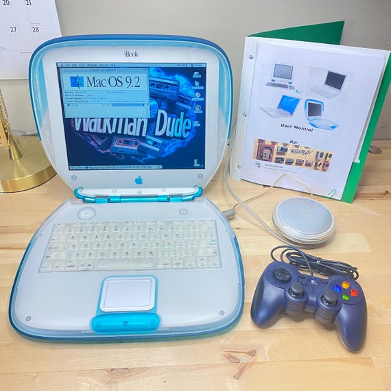 Apple Ibook G3 Clamshell Blueberry 300mhz 544MB RAM 128GB