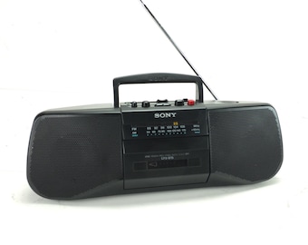 Sony Boombox CFS-B15 AM/FM Cassette Player Recorder ~ New Belts Reconditioned