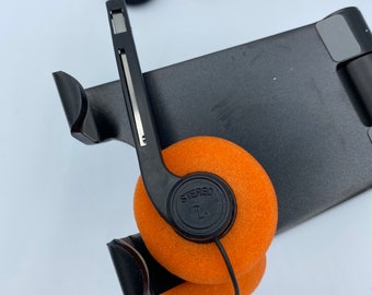 Retro Orange Vintage Sony Walkman MDR-010 Style on Ear Headphones