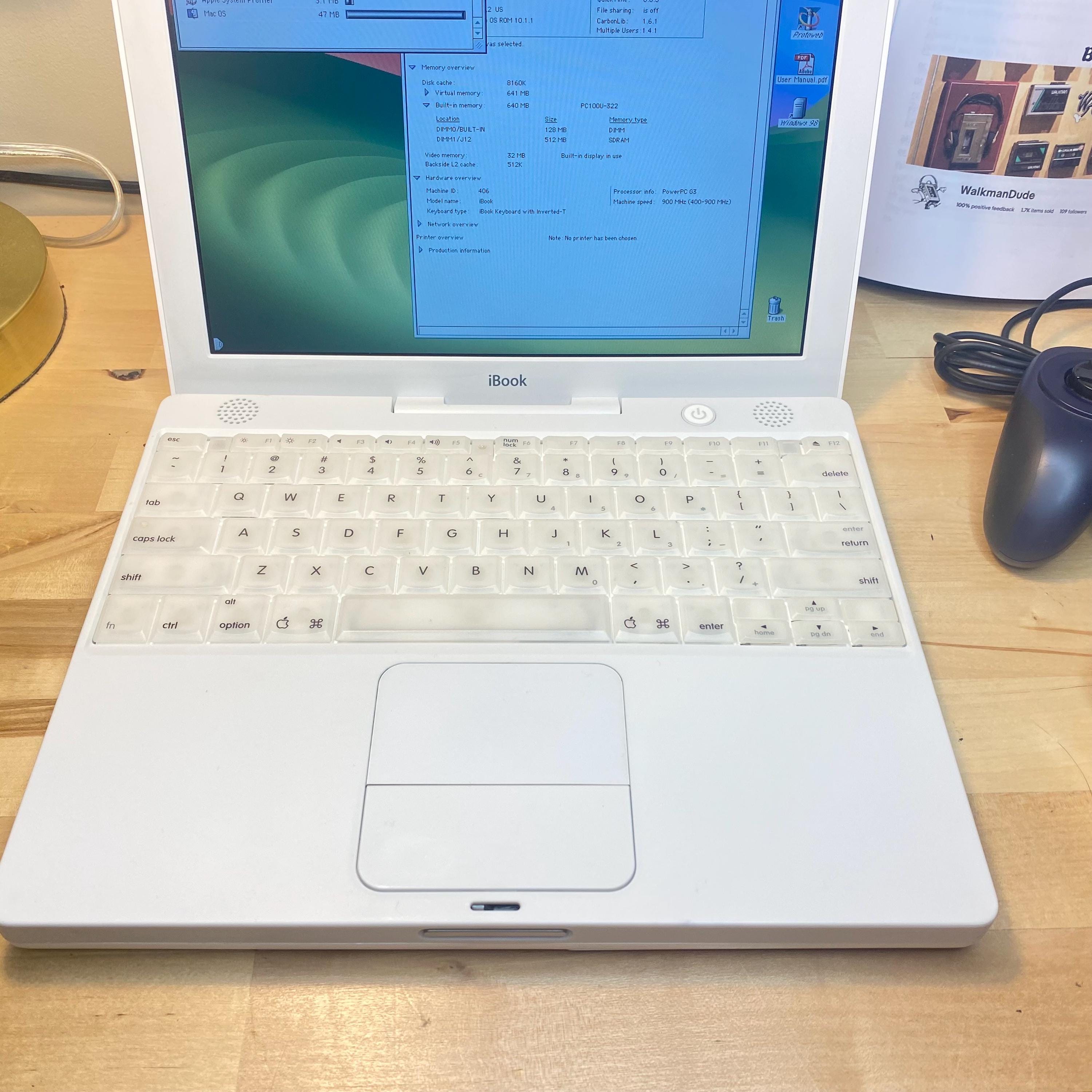 出品するまで未使用　Apple ibook　G3　900MHz　M9018J/A Yahoo!オークション -「ibook g3」の落札相場・落札価格